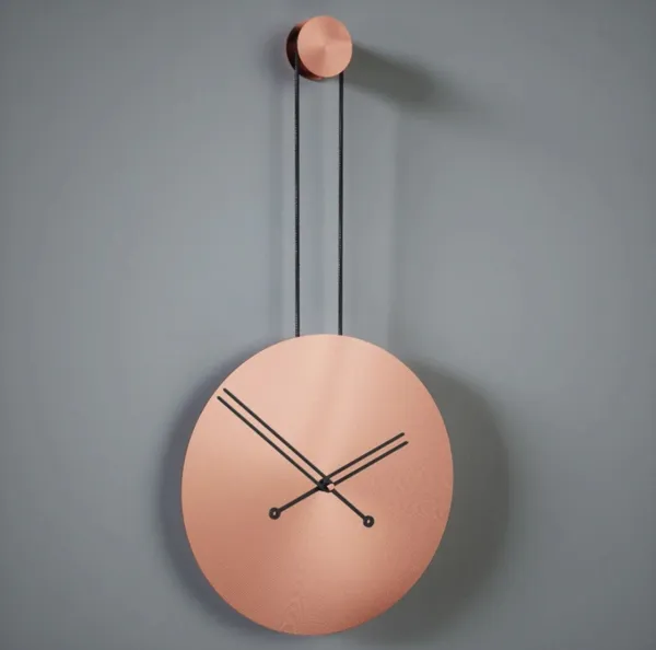 Iron_Minimalist_Round_Rose_Gold_Wall_Clock