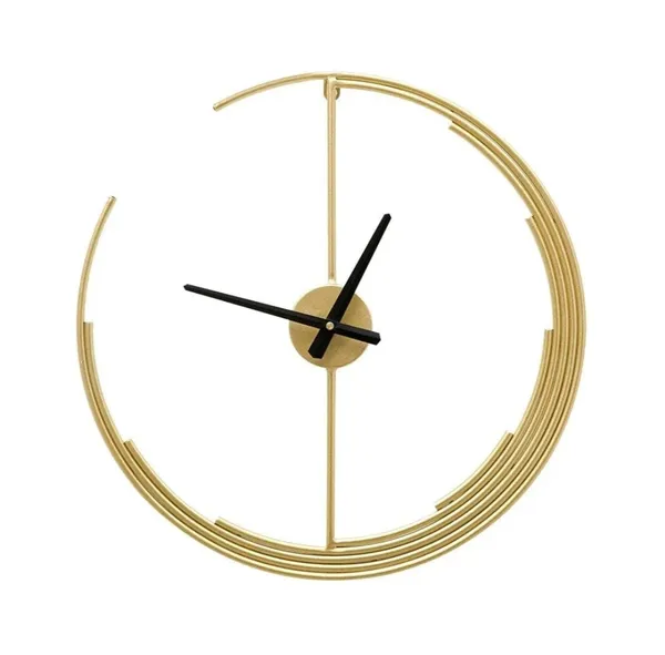 Iron_Modern_Open_Frame_Gold-Tone_Wall_Clock