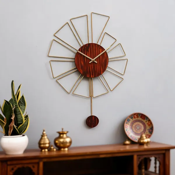Iron_Sunburst_Round_Pendulum_Wall_Clock