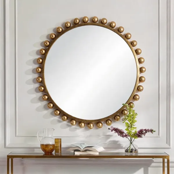 Iron_Contemporary_Beaded_Border_Round_Wall_Mirror