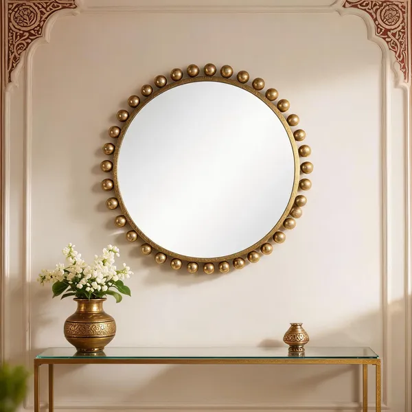 Iron_Contemporary_Beaded_Border_Round_Wall_Mirror