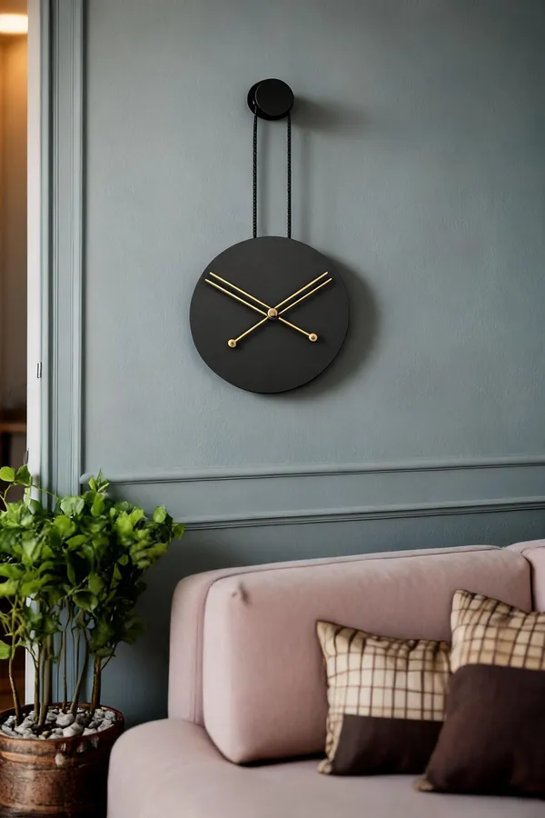 Iron_Minimalist_Hanging_Rod_Black_Wall_Clock