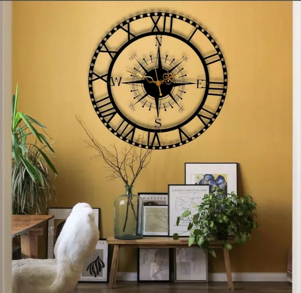Iron_Nautical_Roman_Numeral_Compass_Wall_Clock