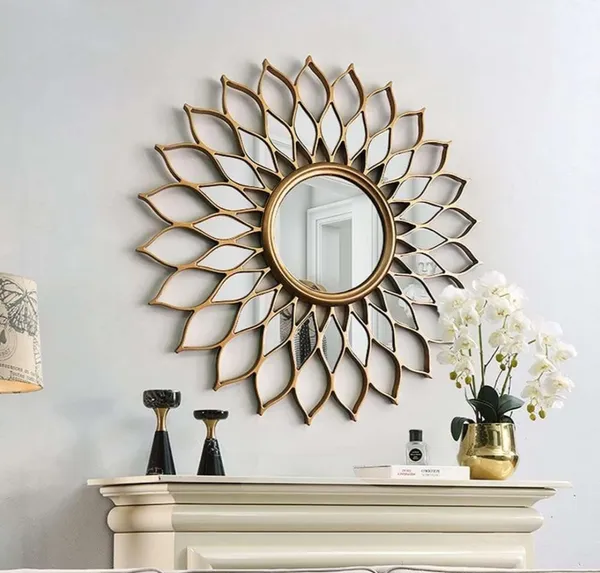 Iron_Decorative_Sunburst_Leaf_Pattern_Round_Wall_Mirror