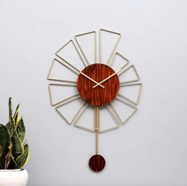 Iron_Sunburst_Round_Pendulum_Wall_Clock