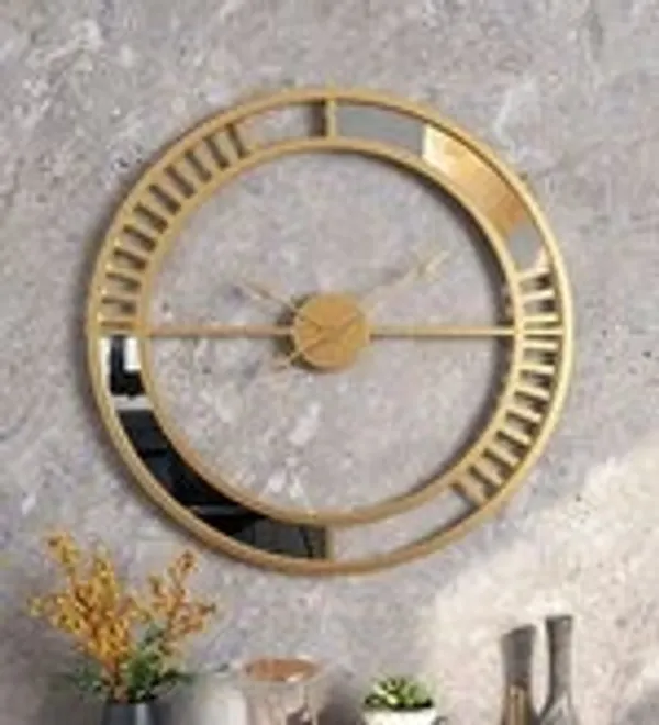 Iron_Modern_Geometric_Open_Frame_Gold-Tone_Wall_Clock