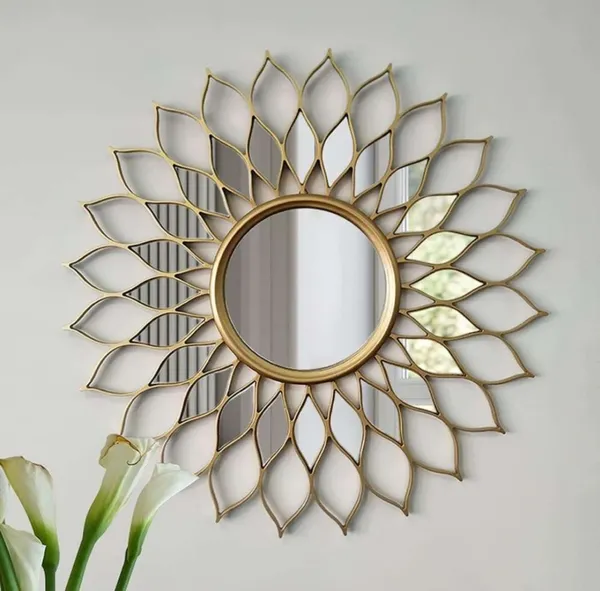 Iron_Decorative_Sunburst_Leaf_Pattern_Round_Wall_Mirror