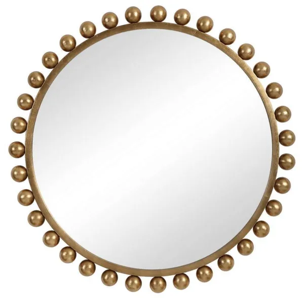 Iron_Contemporary_Beaded_Border_Round_Wall_Mirror