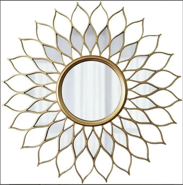 Iron_Decorative_Sunburst_Leaf_Pattern_Round_Wall_Mirror