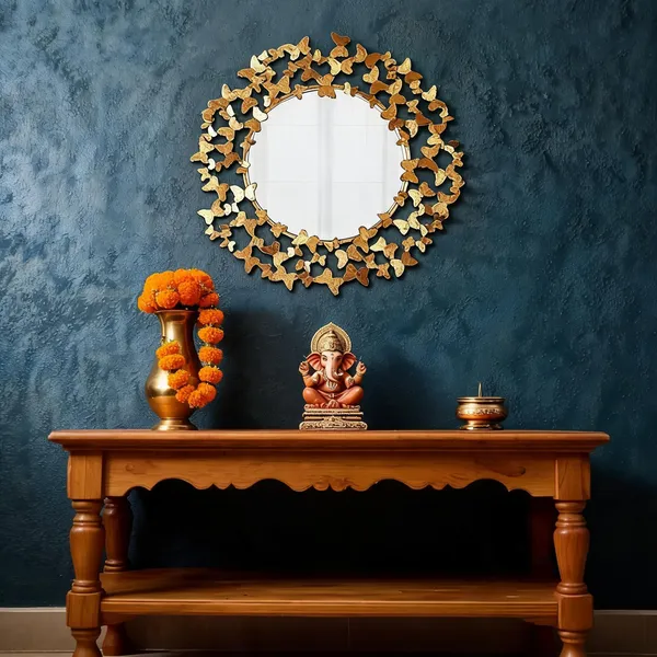 Iron_Decorative_Butterfly_Motif_Round_Wall_Mirror