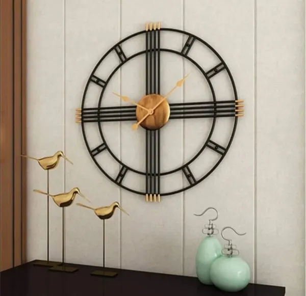Iron_Modern_Round_Open_Frame_Wall_Clock