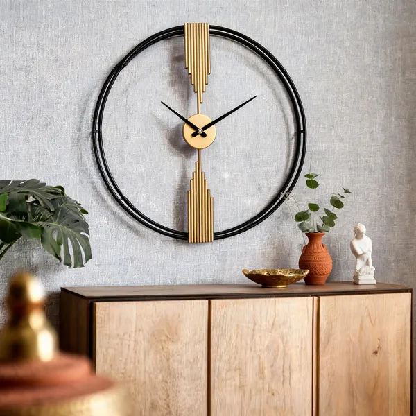Iron_Modern_Open_Frame_Geometric_Wall_Clock