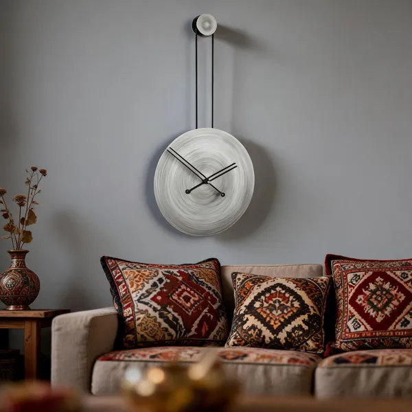 Iron_Minimalist_Hanging_Cord_Round_Wall_Clock