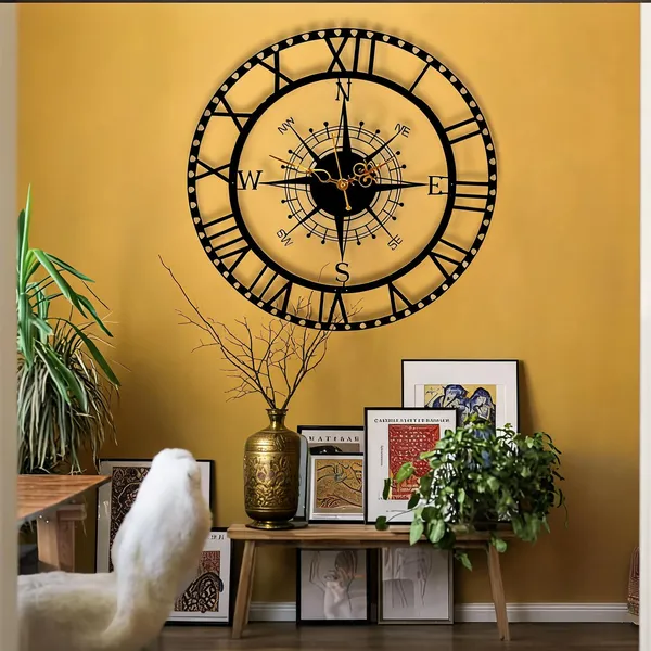 Iron_Nautical_Roman_Numeral_Compass_Wall_Clock