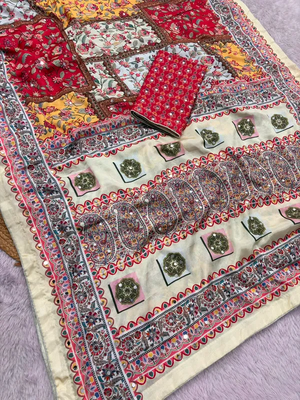 Multicolour_Cotton_Floral_Geometric_Print_Saree_For_Women
