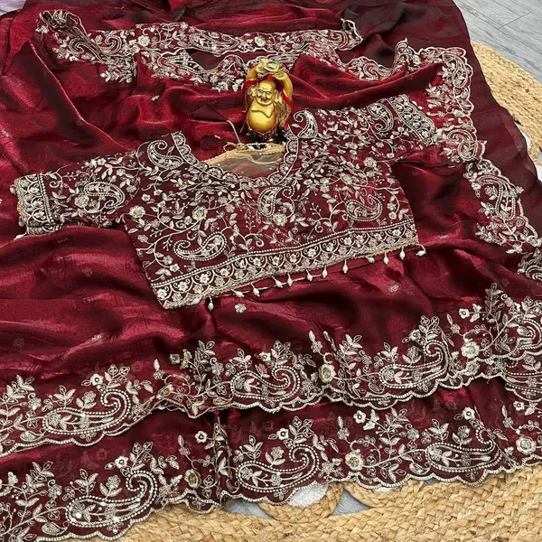 Maroon_Cotton_Paisley_Embroidered_Saree_For_Women