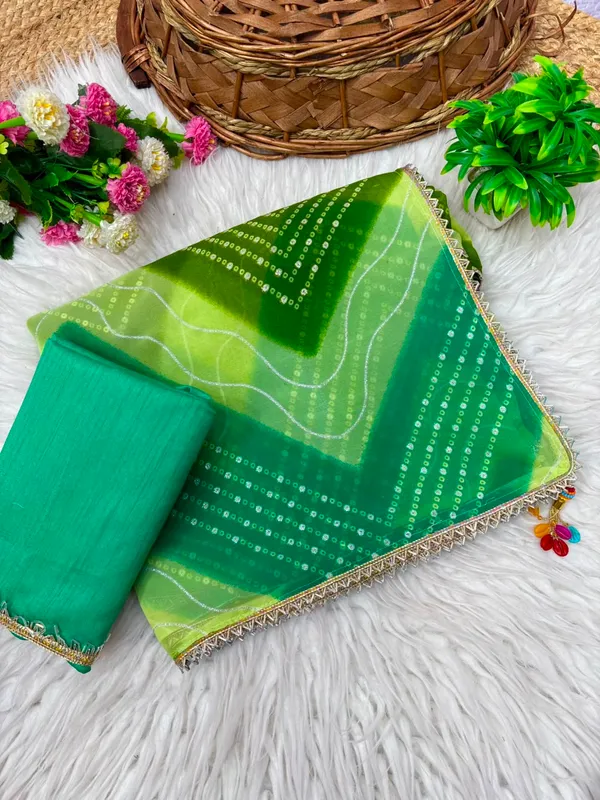Green_Cotton_Wave_Pattern_Saree_For_Women