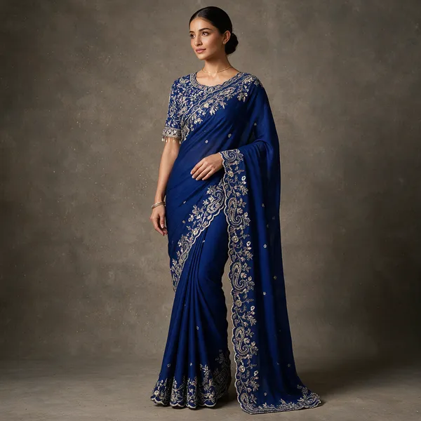 Blue_Cotton_Floral_Paisley_Embroidered_Saree_For_Women