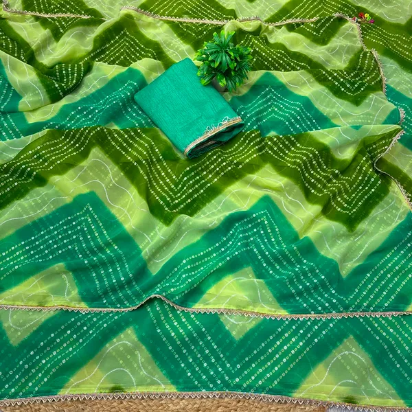 Green_Cotton_Wave_Pattern_Saree_For_Women