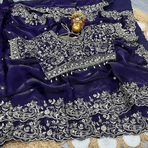 Purple_Cotton_Embroidered_Saree_For_Women