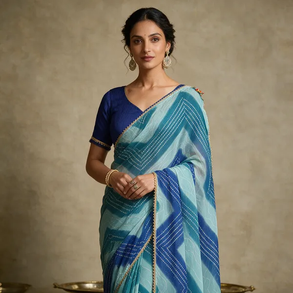 Blue_Cotton_Wave_Geometric_Print_Saree_For_Women