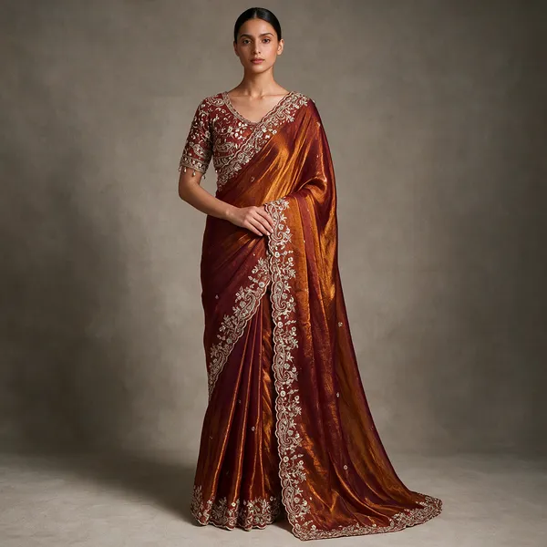 Rust_Orange_Maroon_Cotton_Embroidered_Saree_For_Women