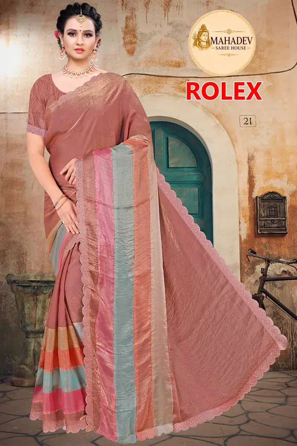Rose_Pink_Cotton_Striped_Saree_For_Women
