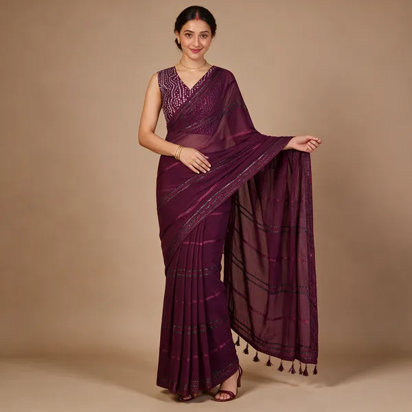 Purple_Cotton_Printed_Saree_For_Women