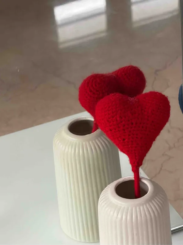 Red_100%_Premium_Cotton_Yarn_4-Ply_Crochet_Heart_Decor_For_Gifting