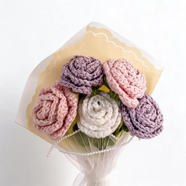 Multicolor_100%_Premium_Cotton_Yarn_4-Ply_Crochet_Flower_Bouquet_For_Gifting