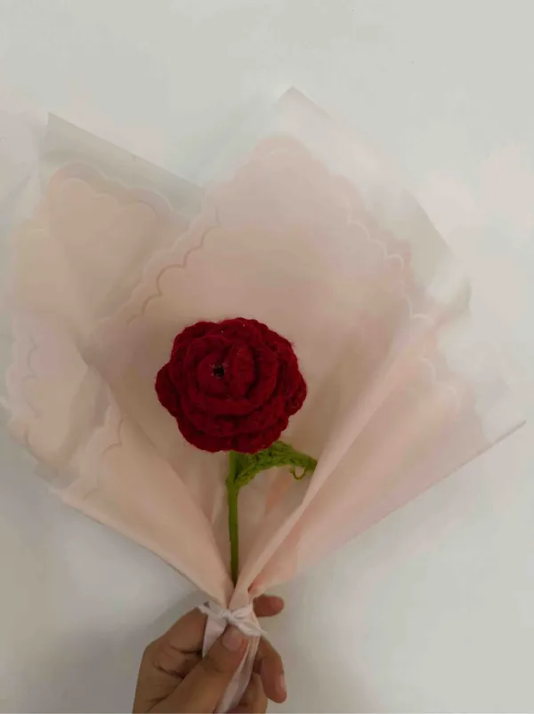 Red_100%_Premium_Cotton_Yarn_4-Ply_Crochet_Artificial_Flower_For_Home_Decor