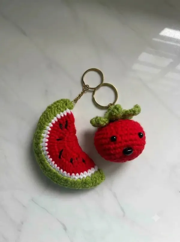 Green_100%_Premium_Cotton_Yarn_4-Ply_Crochet_Keychain_For_Bags_&_Accessories_(pack_of_2)