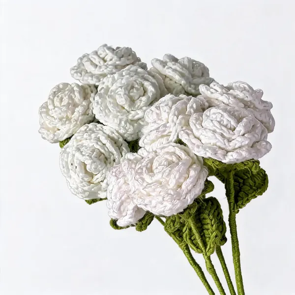 White_100%_Premium_Cotton_Yarn_4-Ply_Crochet_Artificial_Flowers_For_Home_Decor