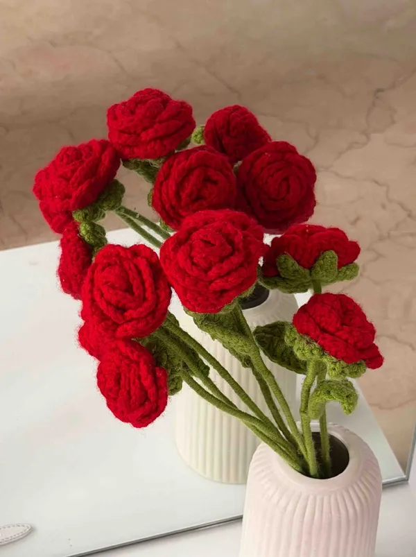 Red_100%_Premium_Cotton_Yarn_4-Ply_Crochet_Artificial_Flower_For_Home_Decor