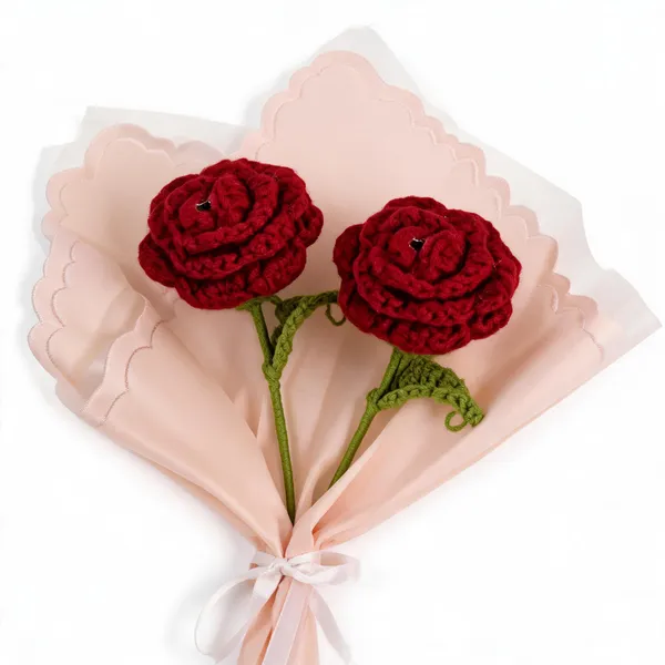 Red_100%_Premium_Cotton_Yarn_4-Ply_Crochet_Artificial_Flower_For_Home_Decor