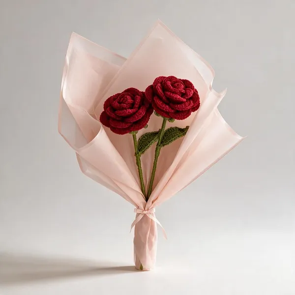 Red_100%_Premium_Cotton_Yarn_2-Ply_Crochet_Artificial_Flower_For_Home_Decor__(pack_of_2)