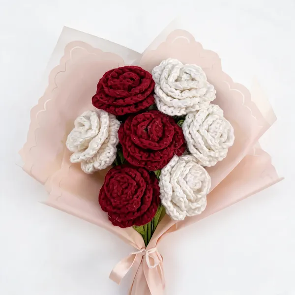 Multicolor_100%_Premium_Cotton_Yarn_4-Ply_Crochet_Flower_Bouquet_For_Gifting