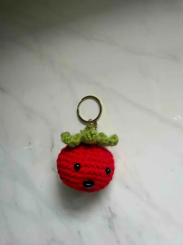 Red_100%_Premium_Cotton_Yarn_4-Ply_Crochet_Keychain_For_Bags_&_Accessories