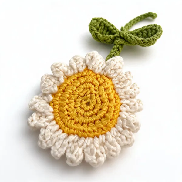 White_100%_Premium_Cotton_Yarn_4-Ply_Crochet_Bag_Charm_For_Bags_&_Accessories
