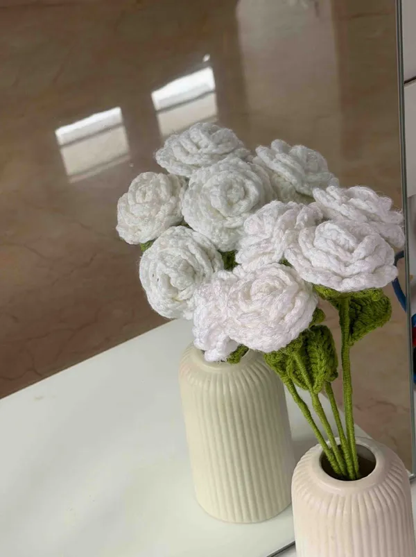 White_100%_Premium_Cotton_Yarn_4-Ply_Crochet_Artificial_Flowers_For_Home_Decor