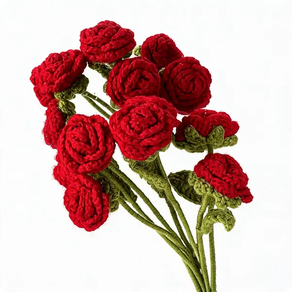 Red_100%_Premium_Cotton_Yarn_4-Ply_Crochet_Artificial_Flower_For_Home_Decor