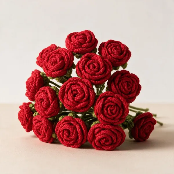 Red_100%_Premium_Cotton_Yarn_6-Ply_Crochet_Artificial_Flower_For_Home_Decor