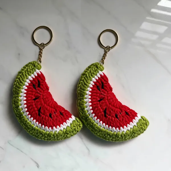 Green_100%_Premium_Cotton_Yarn_4-Ply_Crochet_Keychain_For_Bags_&_Accessories