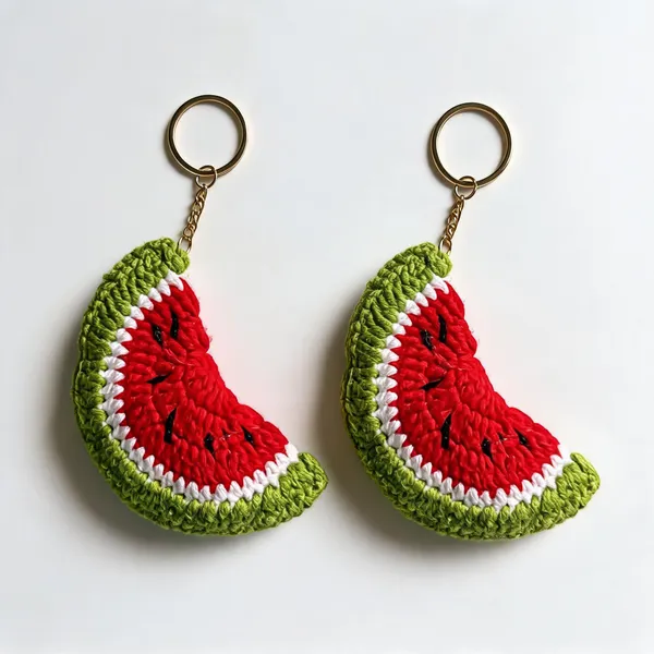 Green_100%_Premium_Cotton_Yarn_4-Ply_Crochet_Keychain_For_Bags_&_Accessories