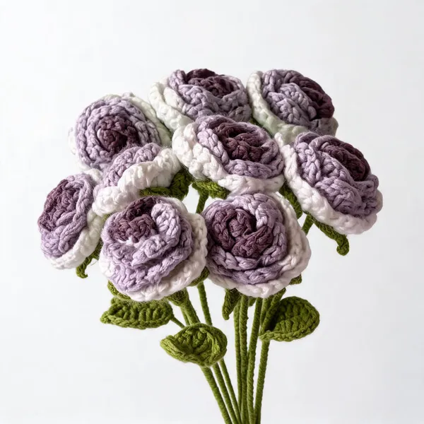 Purple_100%_Premium_Cotton_Yarn_4-Ply_Crochet_Artificial_Flowers_For_Home_Decor