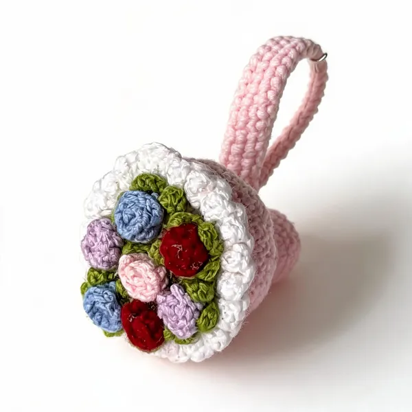 Multicolor_100%_Premium_Cotton_Yarn_4-Ply_Crochet_Keychain_For_Bags_&_Accessories