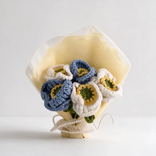 Multicolor_100%_Premium_Cotton_Yarn_4-Ply_Crochet_Flower_Bouquet_For_Gifting