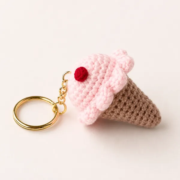 Pink_100%_Premium_Cotton_Yarn_4-Ply_Crochet_Keychain_For_Bags_&_Accessories_(pack_of_2)