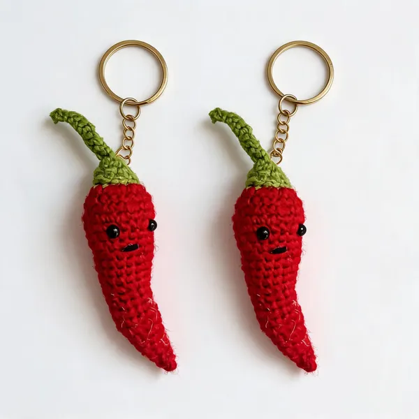 Red_100%_Premium_Cotton_Yarn_4-Ply_Crochet_Keychain_For_Bags_&_Accessories