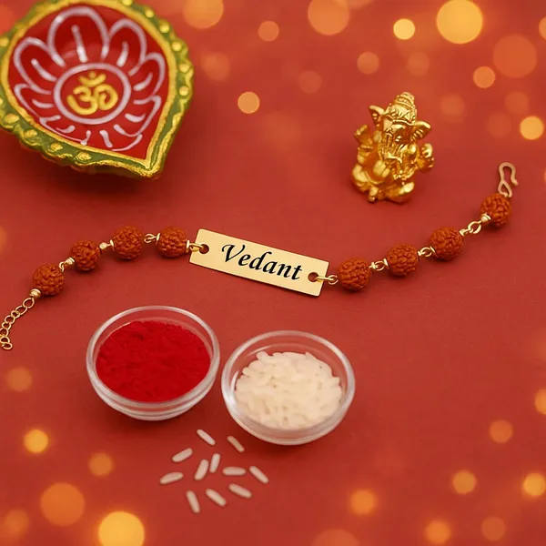 Personalized_Rudraksha_Rakhi_Bracelet_With_Name_Engraving